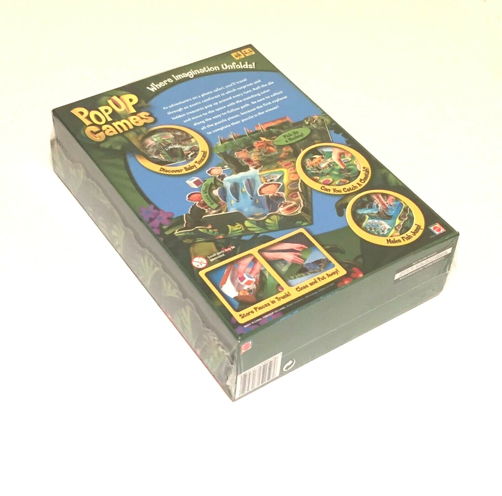 Rainforest Safari Pop Up Kids Board Games Mattel 3D Open & play -2 to 4 players