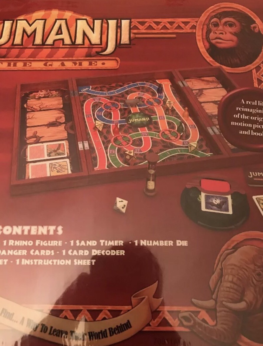 NEW JUMANJI BOARD GAME CARDINAL EDITION REAL WOODEN WOOD BOX! MINTY FRESH! WOW!!