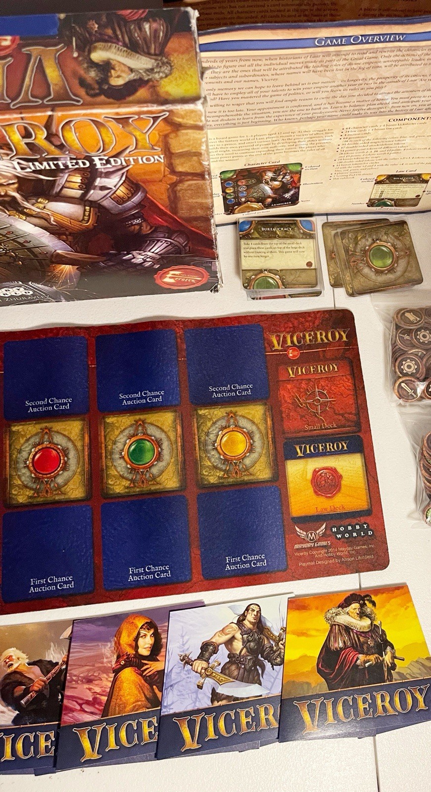 2015 Viceroy Kickstarter Board Game Complete Limited Edition 542/1000 Mayday VG
