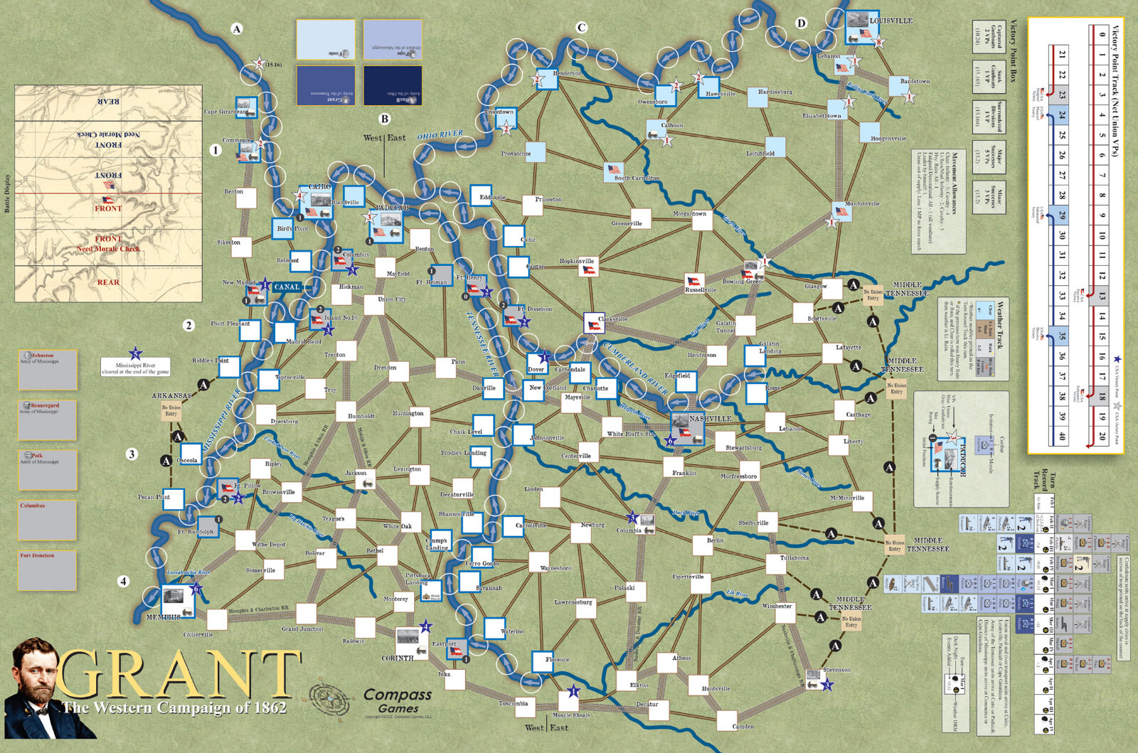 Compass Games Grant: The Western Campaign Of 1862 NISW Fast Shipping