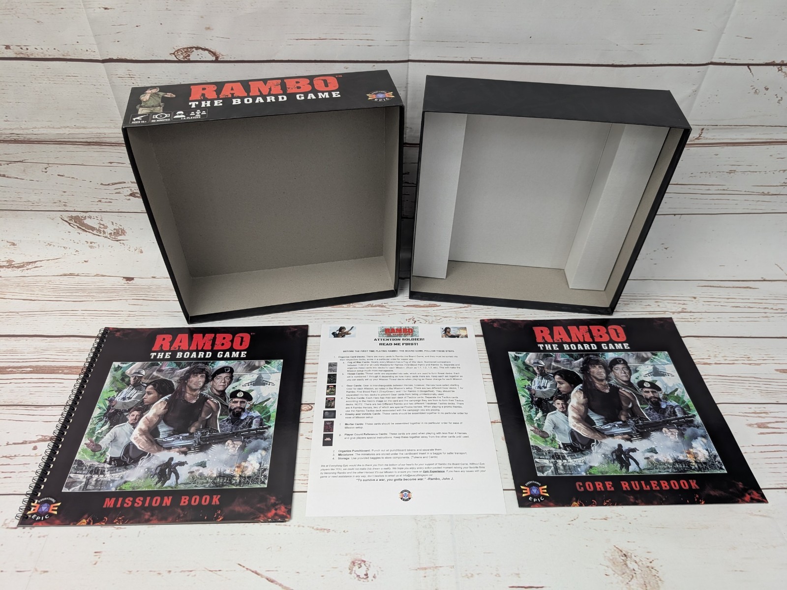 Rambo The Board Game Trilogy Collection Bundle Complete Everything Epic