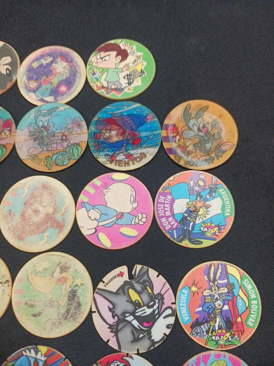 60 Vintage Tazos Sabritas Pogs Mexico Rare 1994-1995 Warner Bros, 20th C Fox Mix