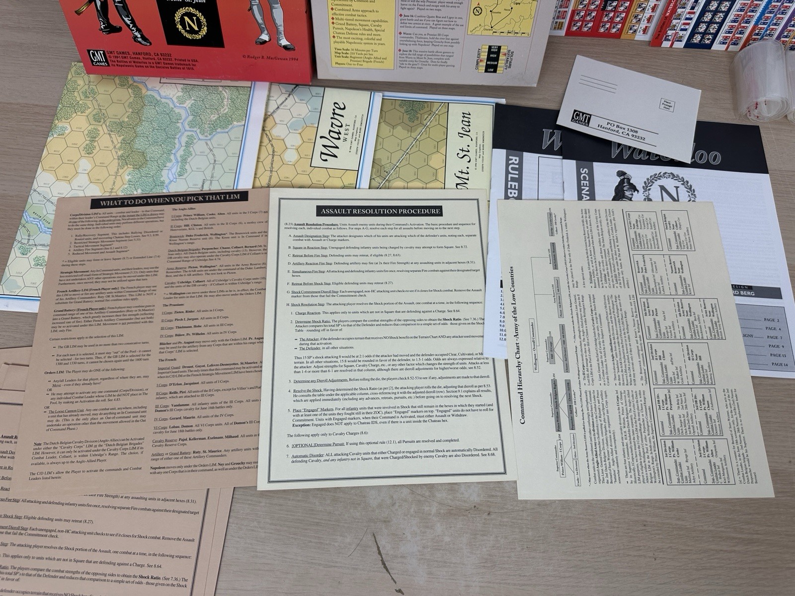GMT Games – The Battles of Waterloo – 1994 War Game – NEW, Unpunched & Unplayed