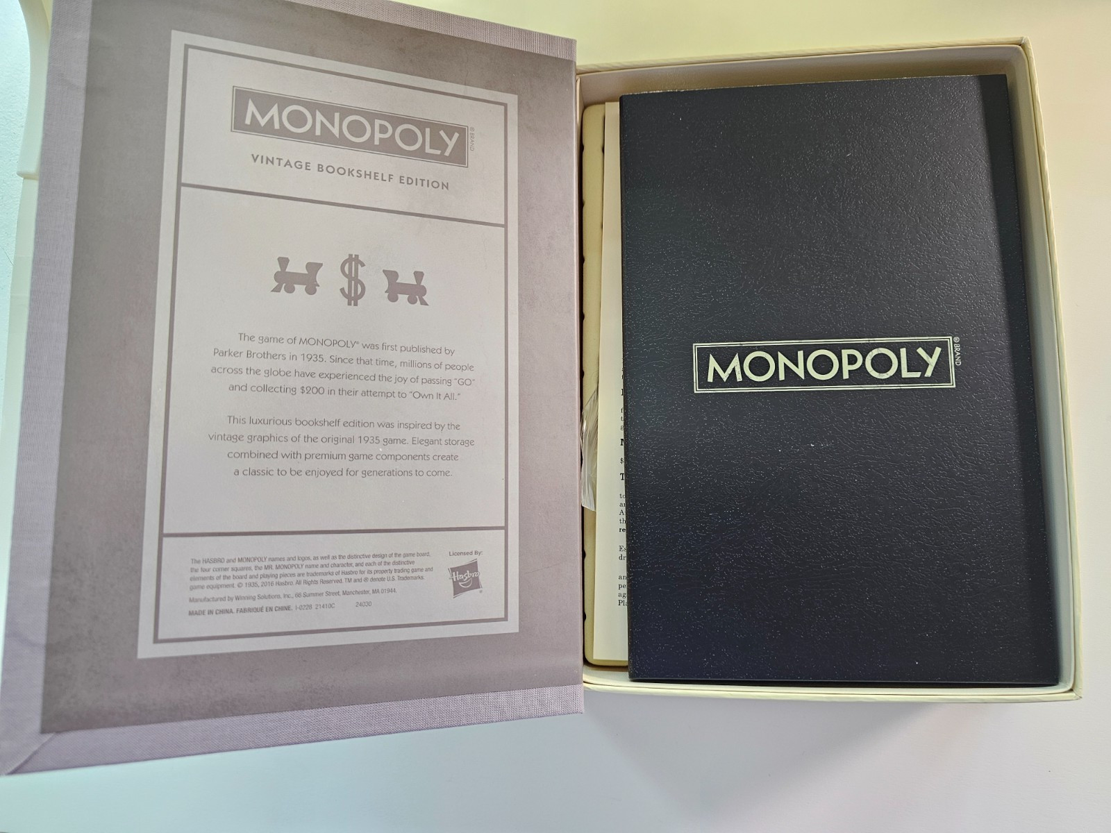 Monopoly Vintage Bookshelf Edition WS Game Company Board Game