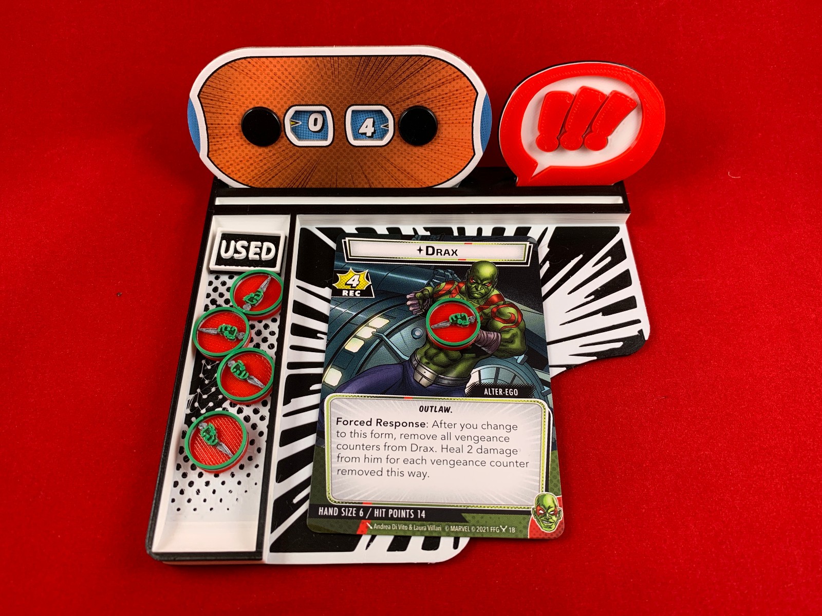 Marvel Champions™ compatible Hero Dashboard/Tray Custom 3D printed