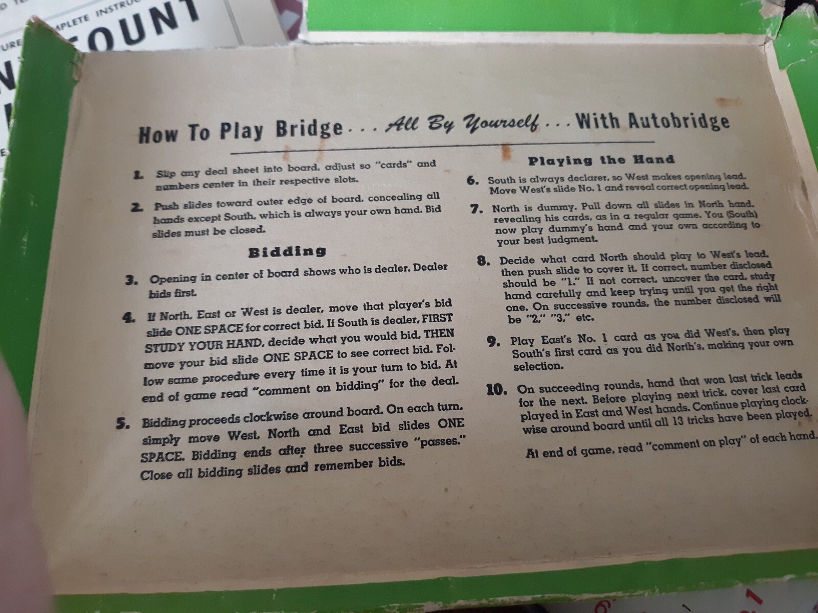 Vtg 1950 Charles Goren Advanced Auto Bridge Set & Point Count Bidding Booklet