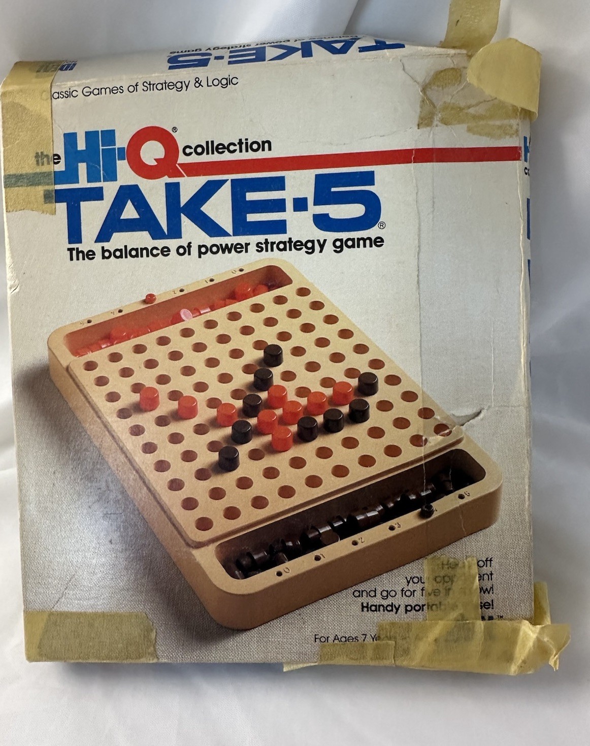 Ideal The Hi-Q Collection Take-5 Strategy Game Vintage Missing 1 Peg