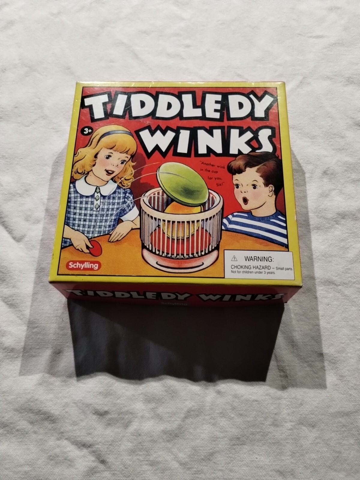Tiddledy Winks Game w/Colorful Box model 8212 Vintage Christmas Fun for Kids NOB