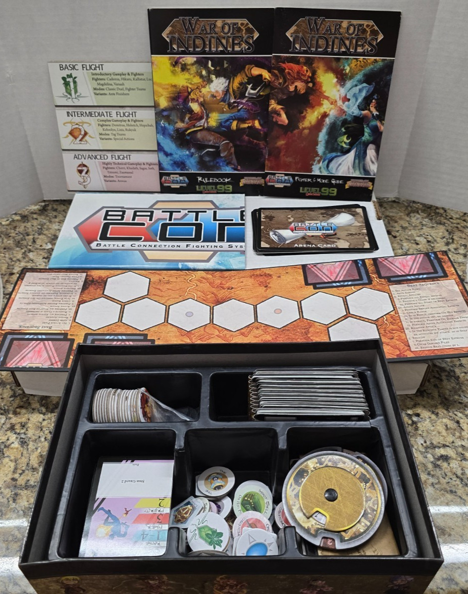 BATTLE CON War of Indines & Fate of the Indines Board Card Game w/ Poster