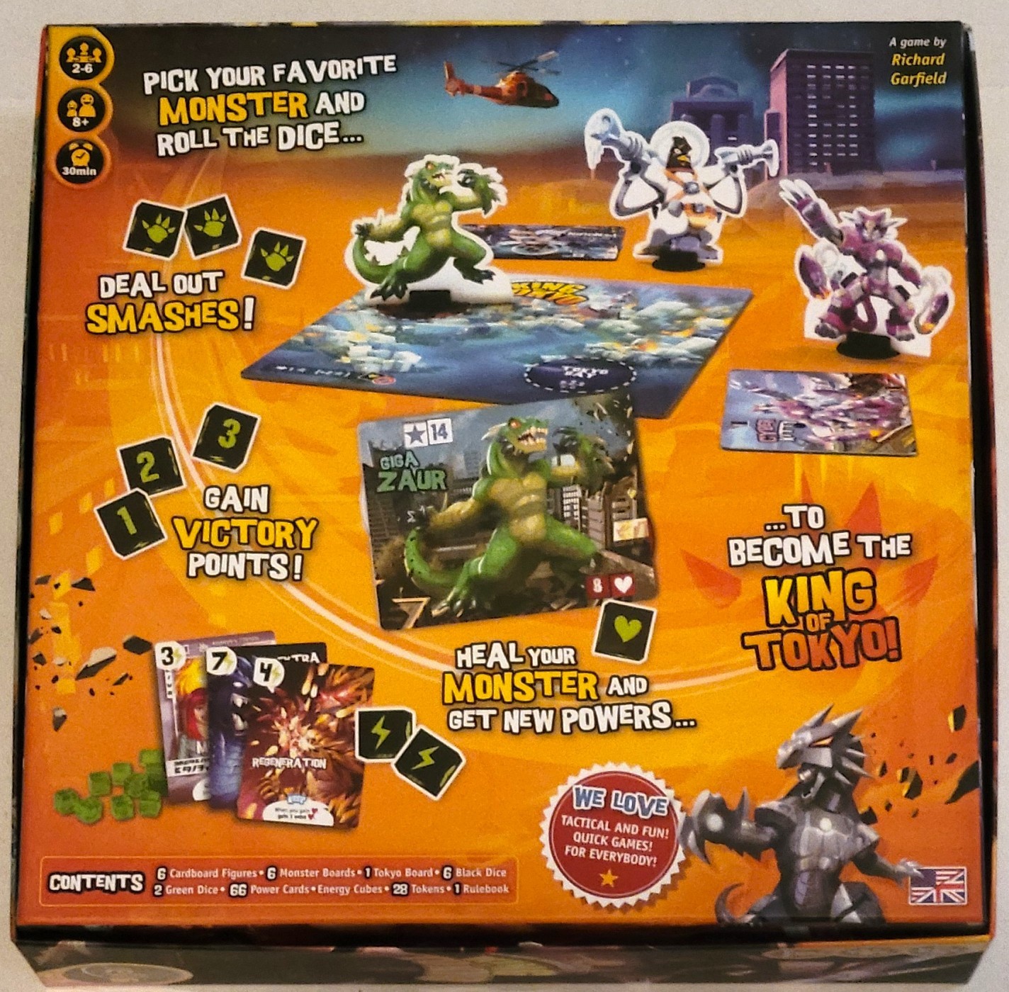 King of Tokyo Board Game IELLO Richard Garfield 2016