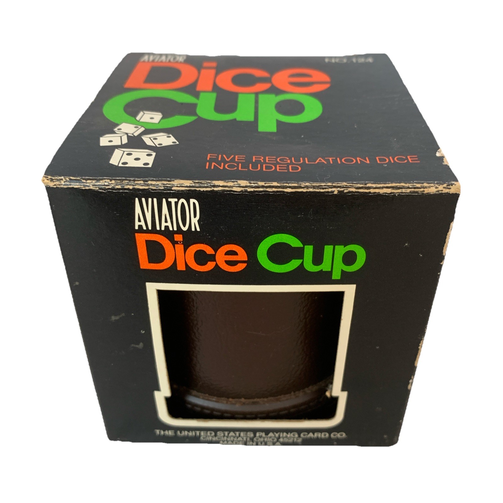 Aviator VTG Dice Cup w/ 5 Dice Included | Yahtzee Liar’s Dice 3-Man
