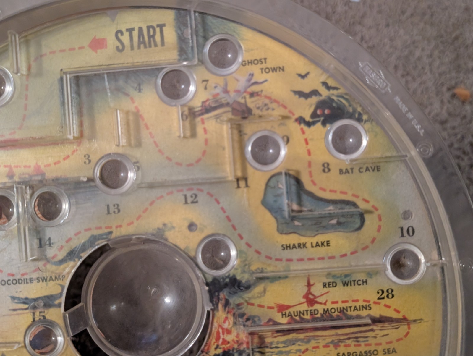 Vintage Hasbro “Haunted Mountains” Marble Maze Skill Game in Original Box
