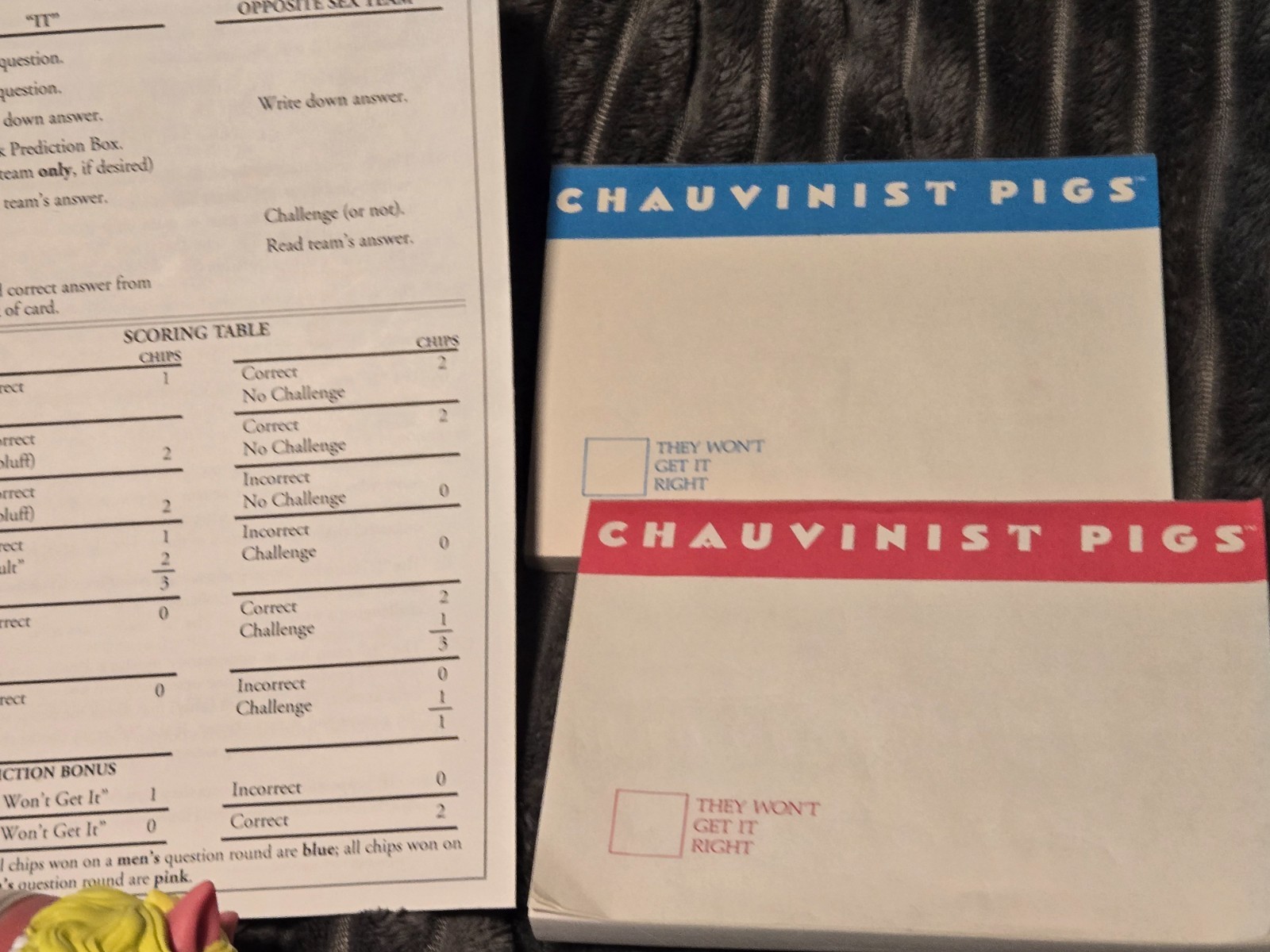 1991 Chauvinist Pigs Game by Tiger Complete in Very Good Condition FREE SHIPPING