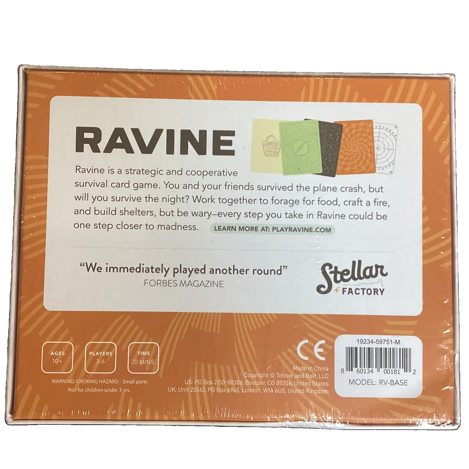 Ravine: A Crafty and Cooperative Card Game By Stellar Factory 3-6 Players Sealed
