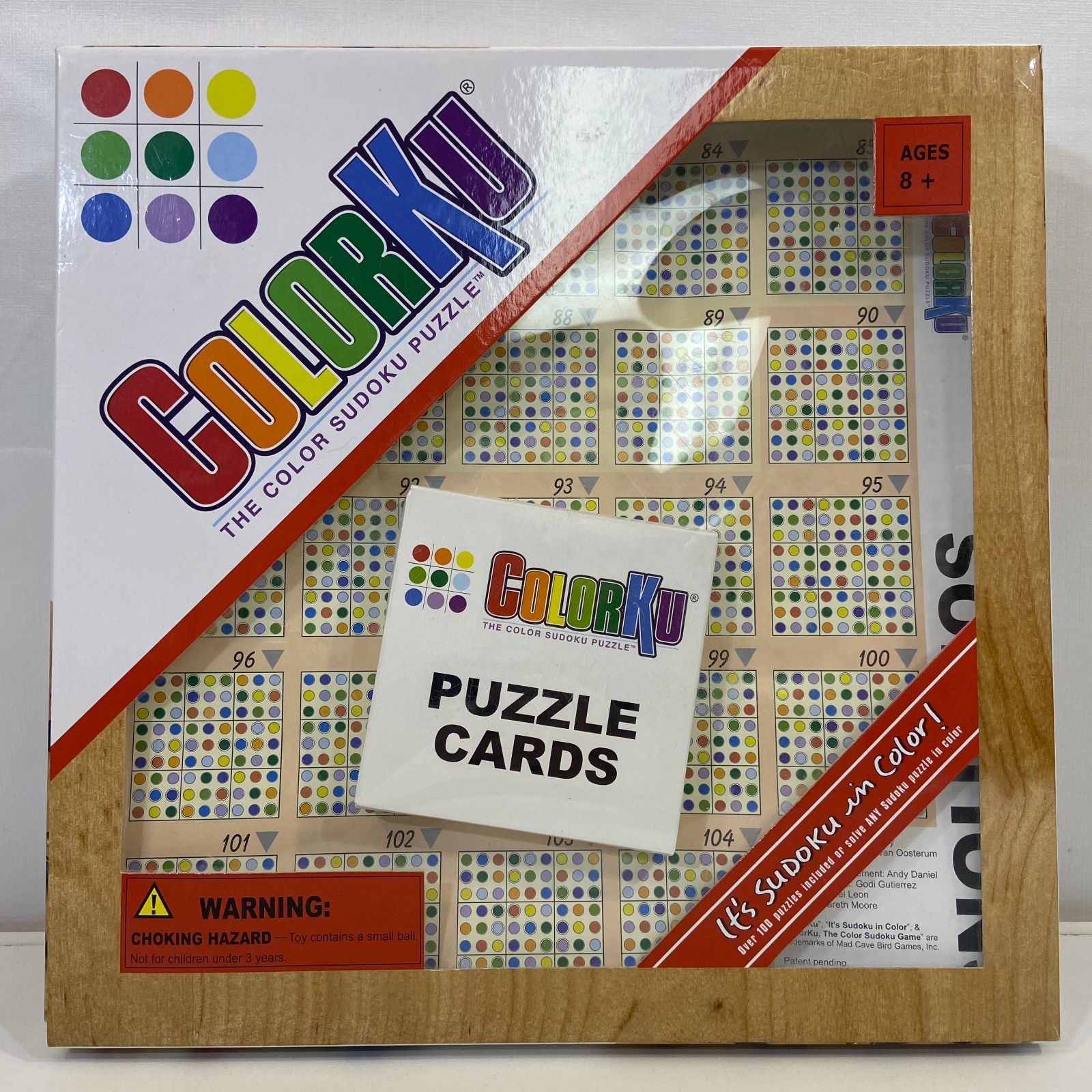 ColorKu Mad Cave Bird Games 2006 Color Sudoku Puzzle Solid Wood Collection VGC