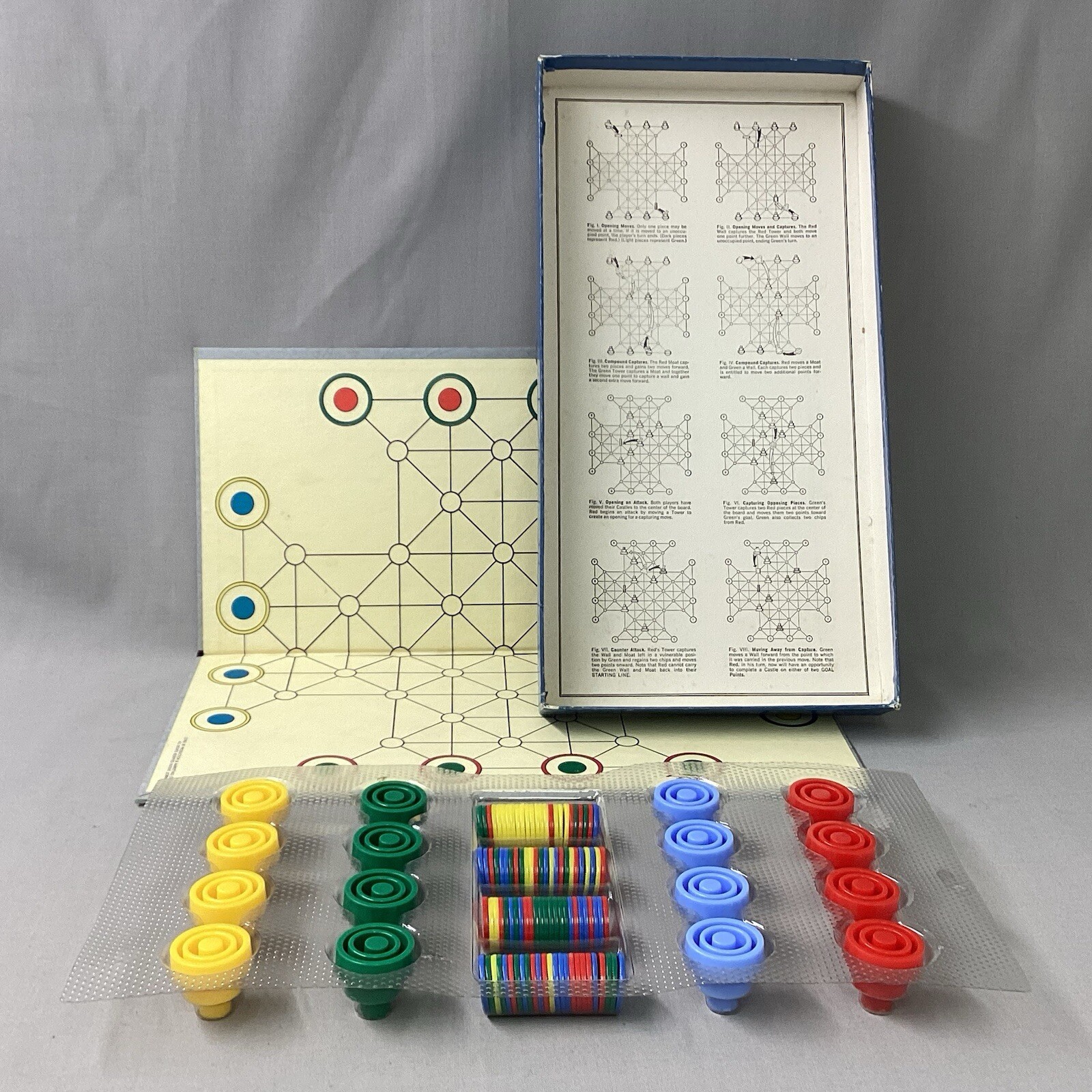Vintage 1961 Selchow & Righter Co Troke Castle Checkers Board Game Complete