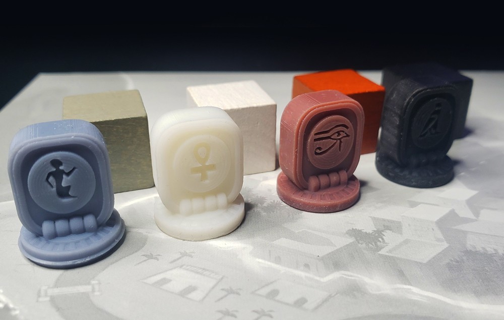 Imhotep: Builder of Egypt Player Tokens 6pcs | Multi-colored 3d Printed Pieces