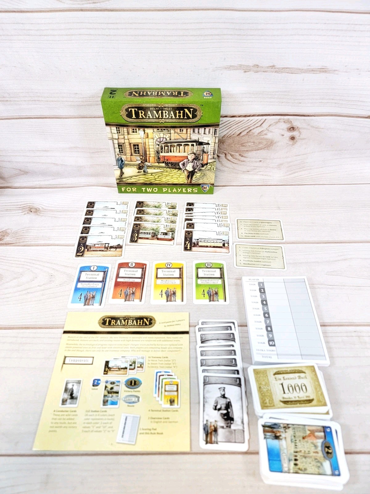 Trambahn Board Game Mayfair Games 2015 By Helmut Ohley 2 Player – Complete