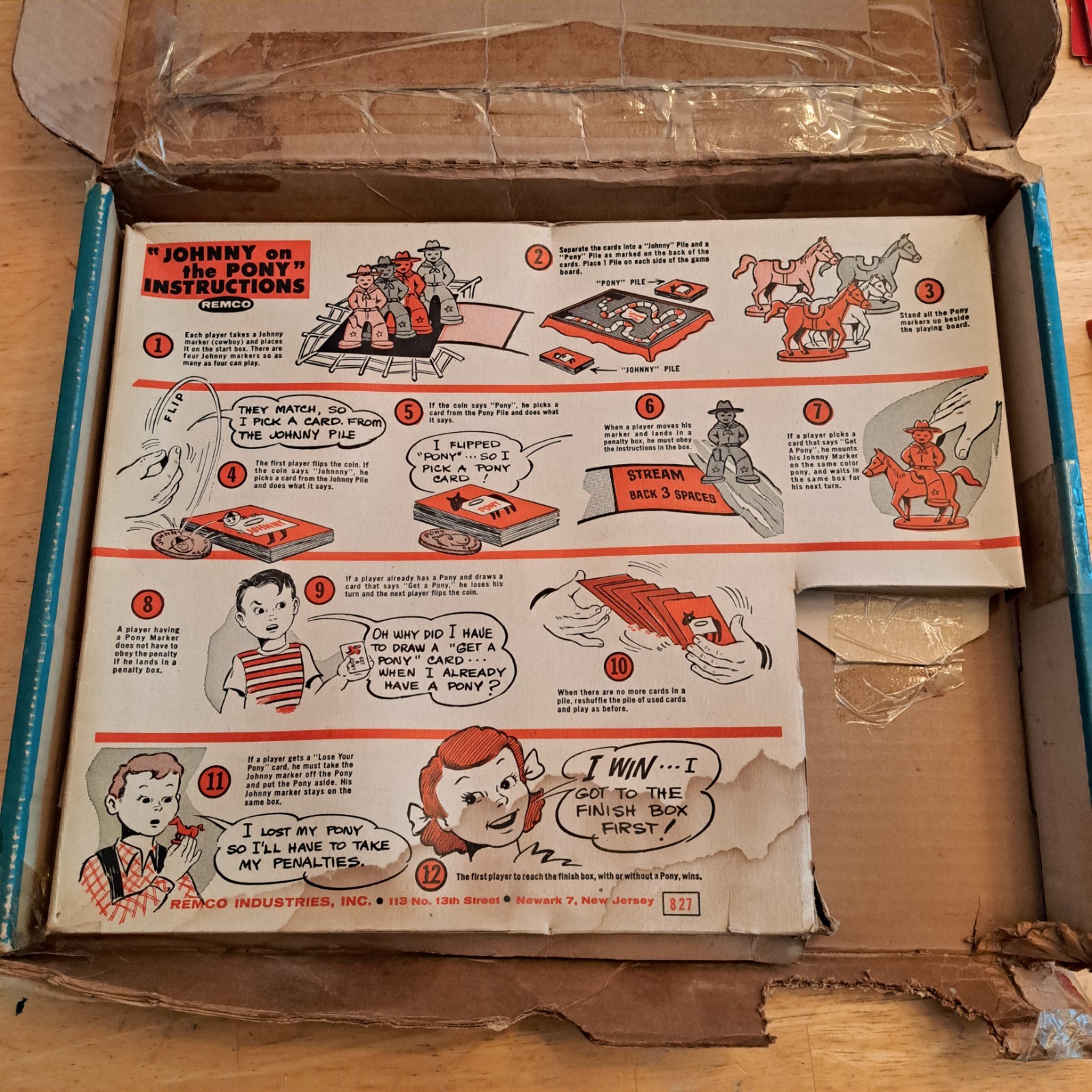 Remco Johnny On The Pony Game Vintage 1950s? 60s?