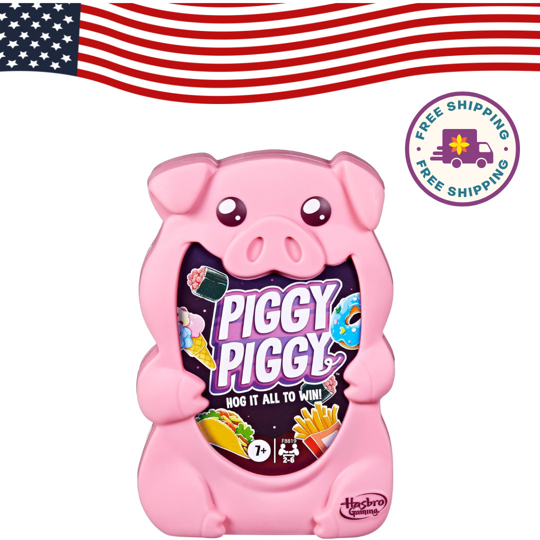 Piggy Piggy Card Game – Fast Family Party Game for Kids & Adults, Ages 7+
