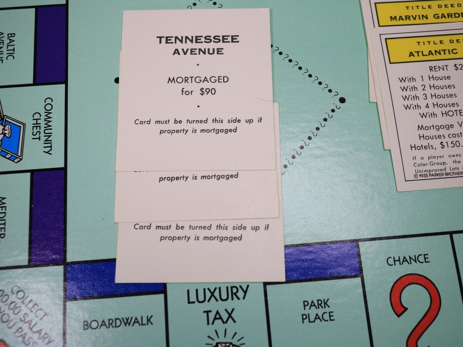 1995 Monopoly Deluxe Edition Board Game 100% Complete Gold Tokens, Clean See Pic