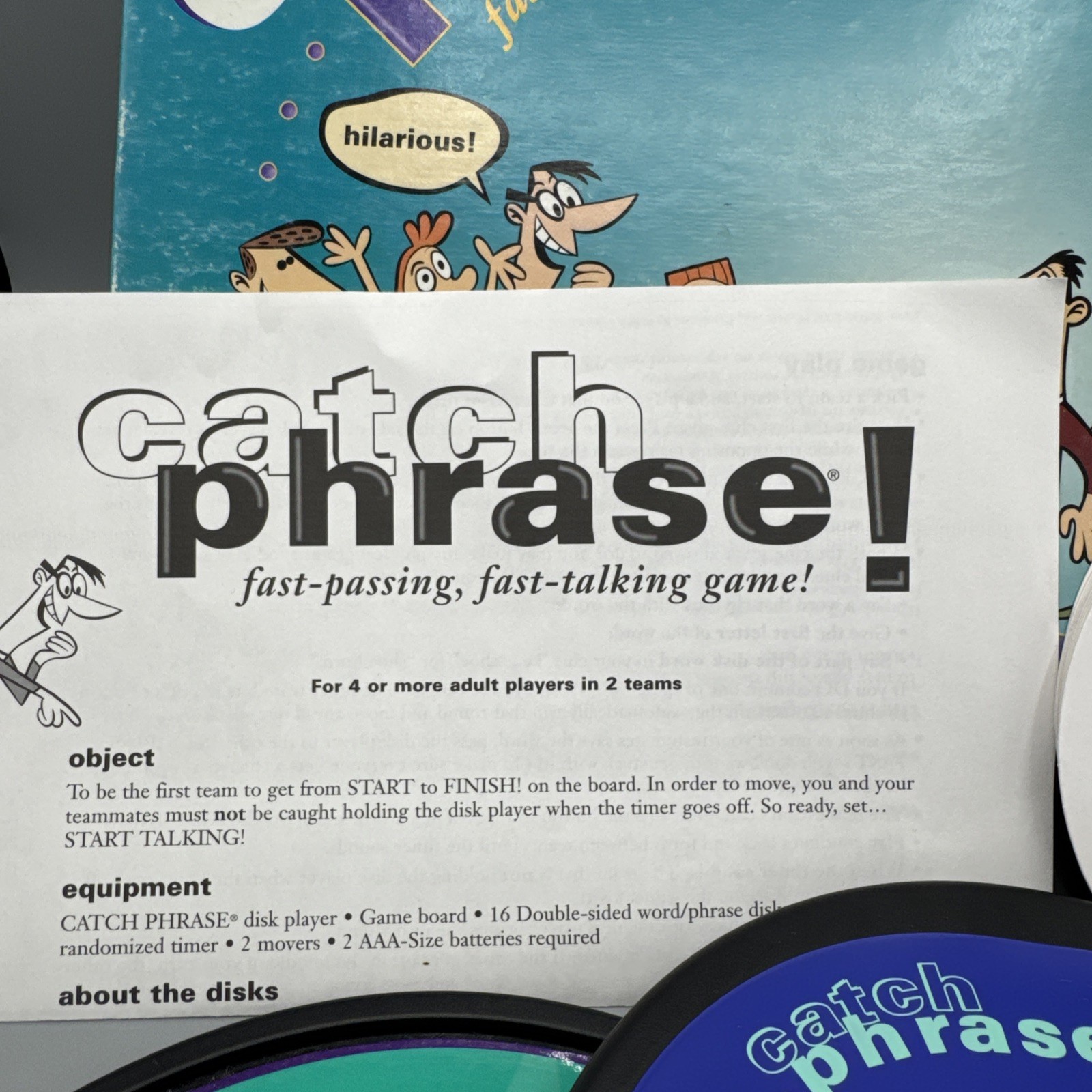 Catch Phrase Board Game 100% Complete 1994 Vintage Timer Tested & Works Fast