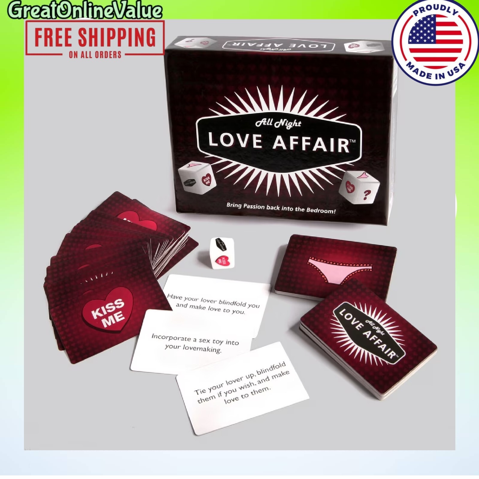 Night Love Affair Sex Couples Board Game Kinky Fantasy Romance Adult Gift NEW