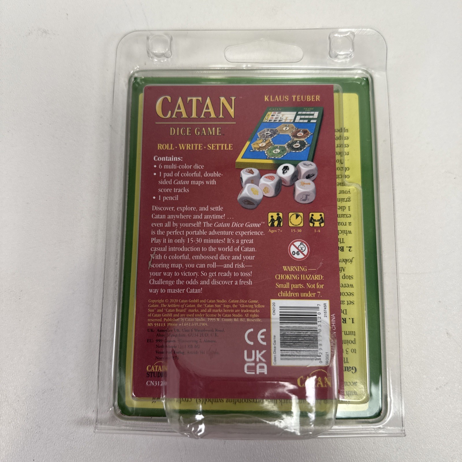 Travel Settlers of CATAN Dice Game #3120 Klaus Teuber Mayfair Games