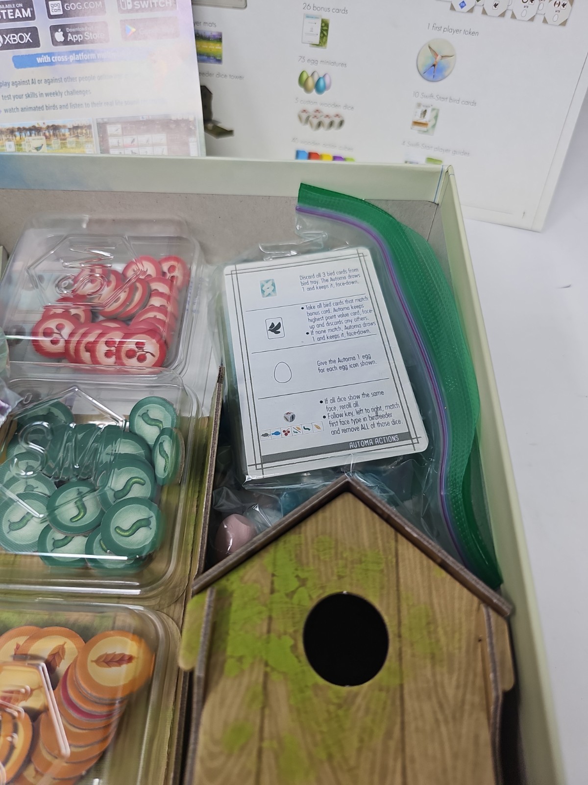 2019 Wingspan STM910 Stonemaier Board Game w/ Automa Factory 100% Complete