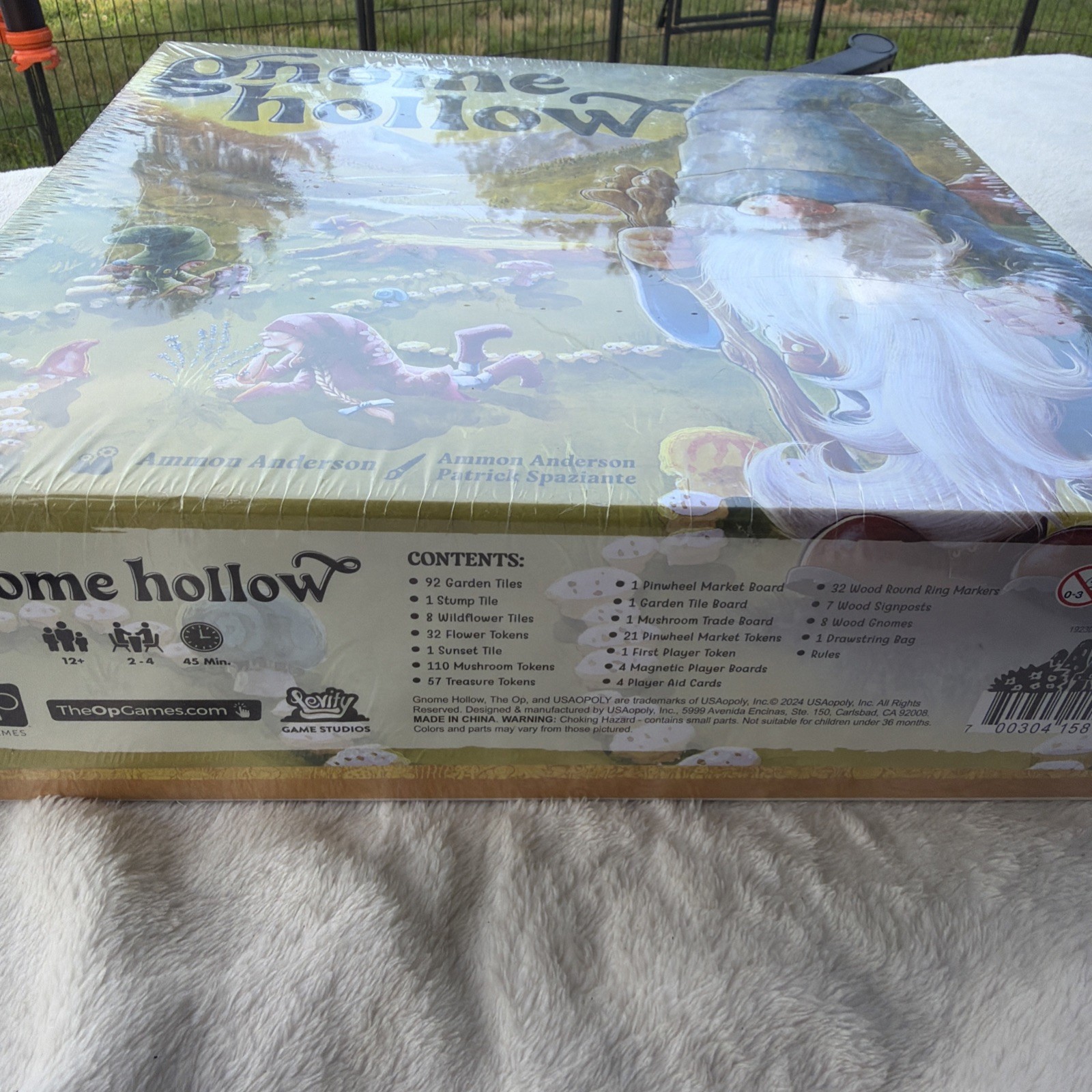 Gnome Hollow Board Game: Garden Tile Laying Strategy Game, USAopoly (Brand New)