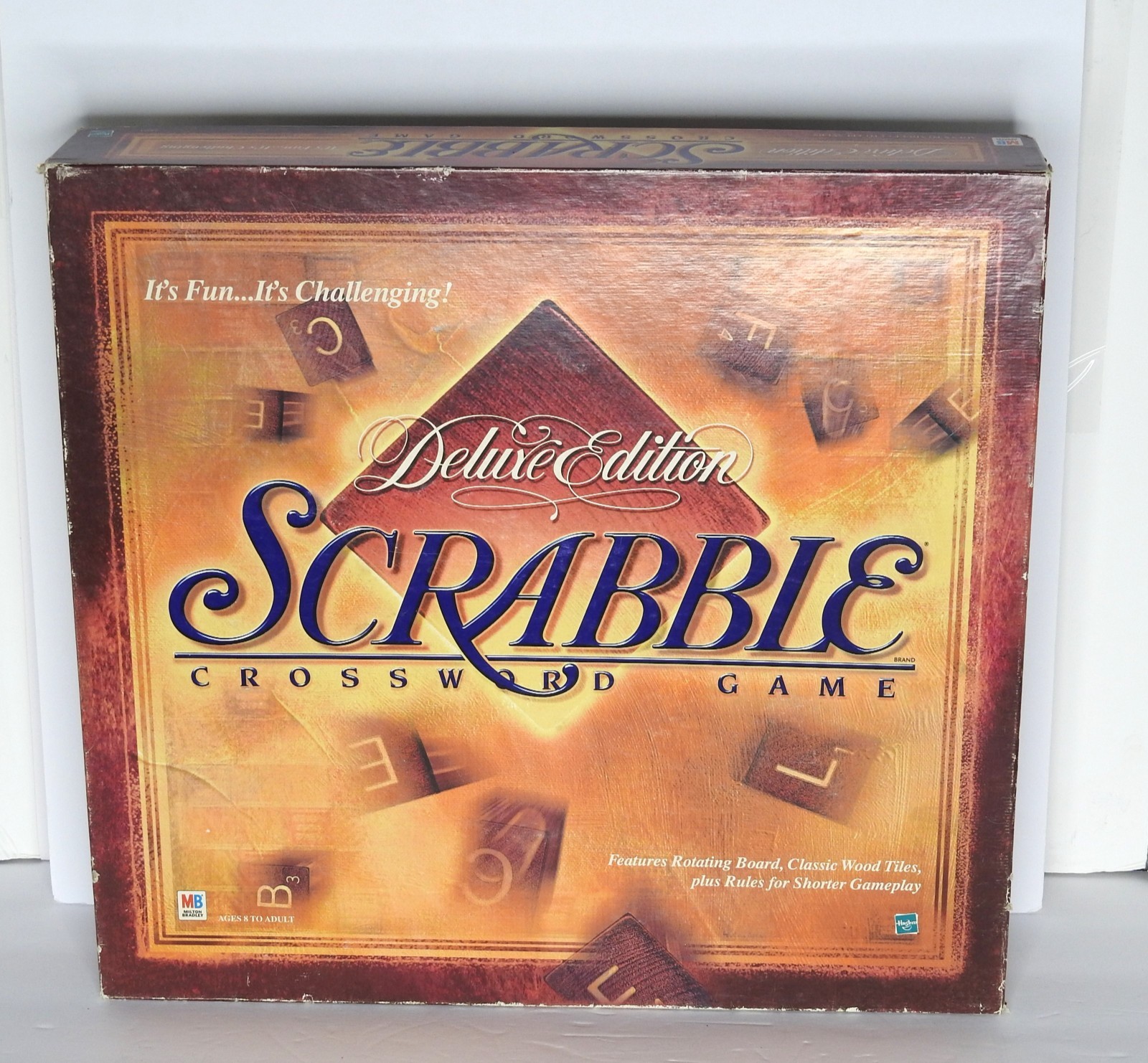 Vintage Scrabble Deluxe Edition Board Game 1999 Milton Bradley Turntable