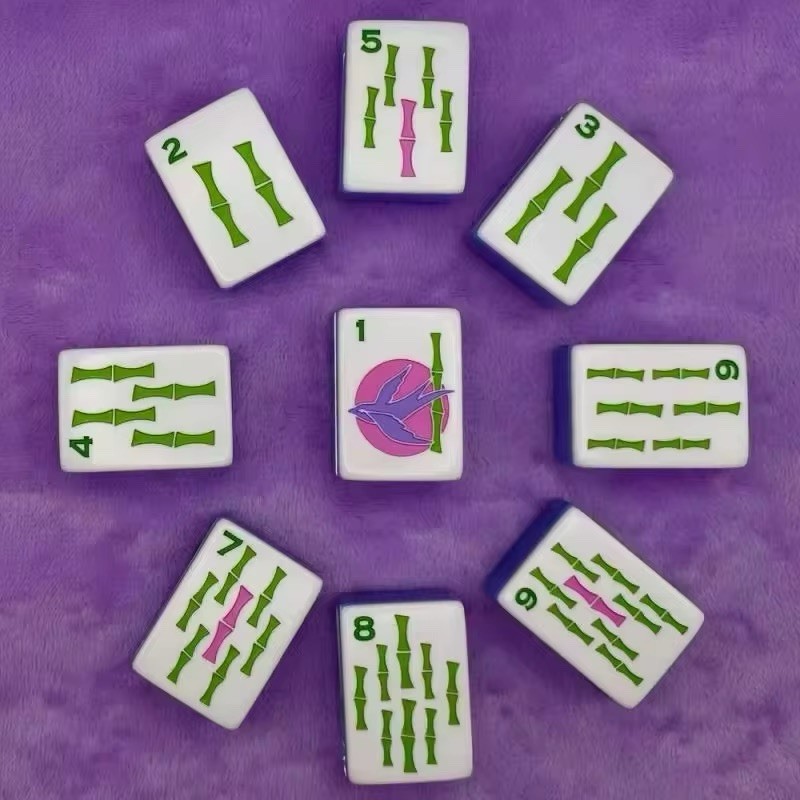 Premium American Mahjong Set 160pcs – Lucky Blue Ladybug Majestic Set
