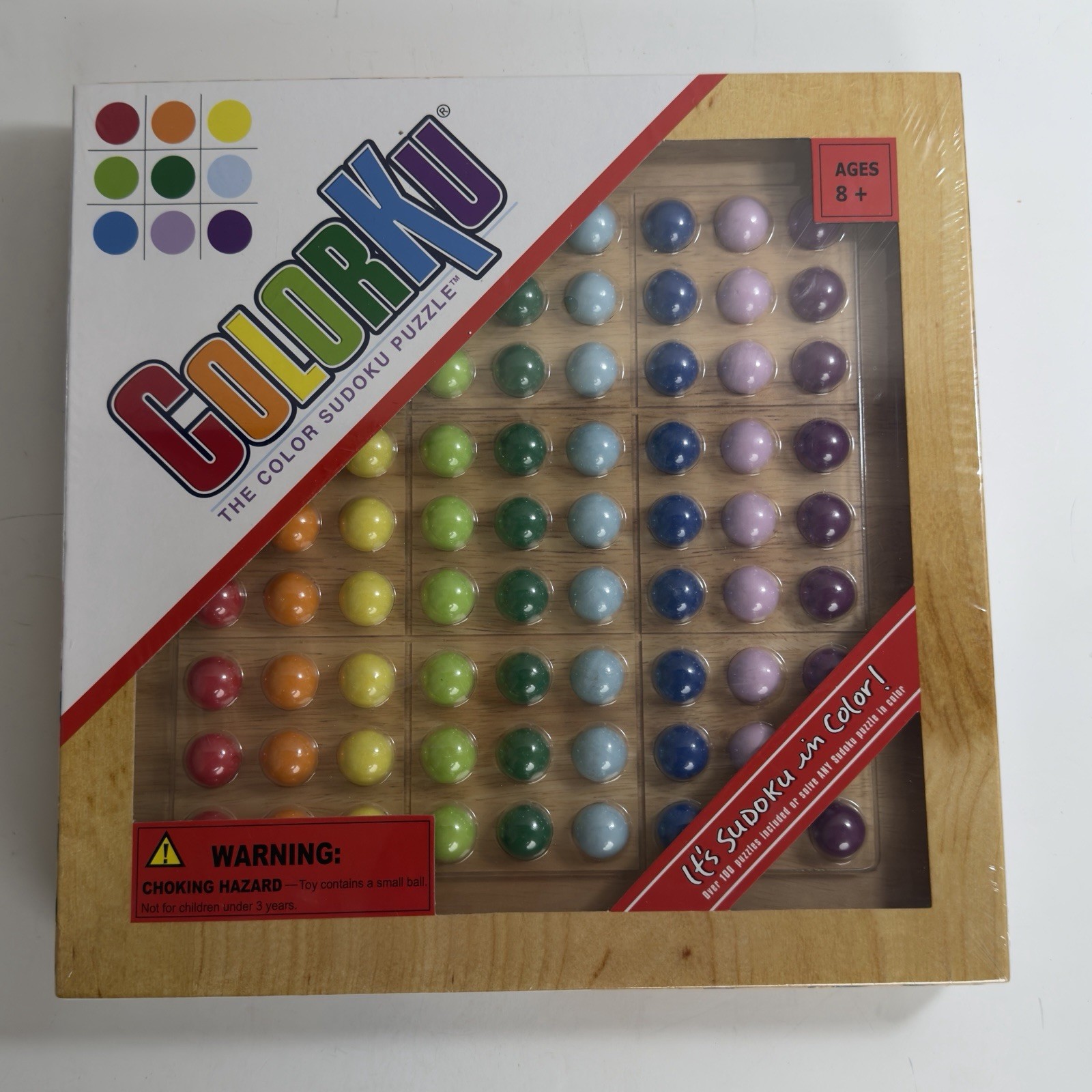 ColorKu Sudoku in Color Solid Wood Strategic Puzzle Game w/ Solutions NEW