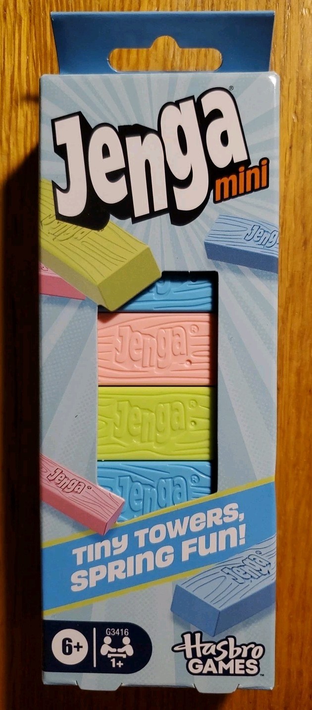 Hasbro Jenga Mini Game 🌸Spring Easter Edition🌸 Stacking Game / Pastel Colored