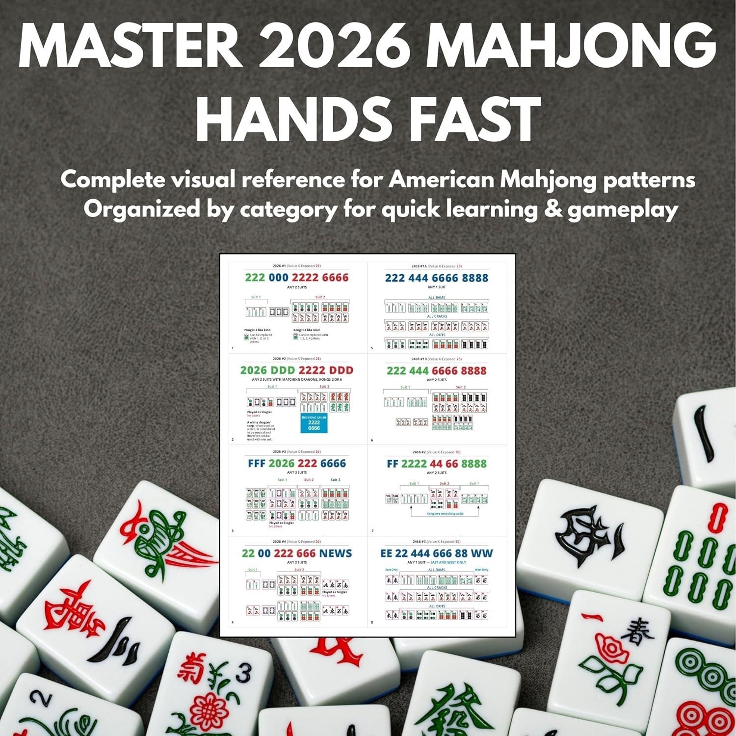 Flash Cards for Mah Jongg Learning – Helps Improve Memory and Problem Solving