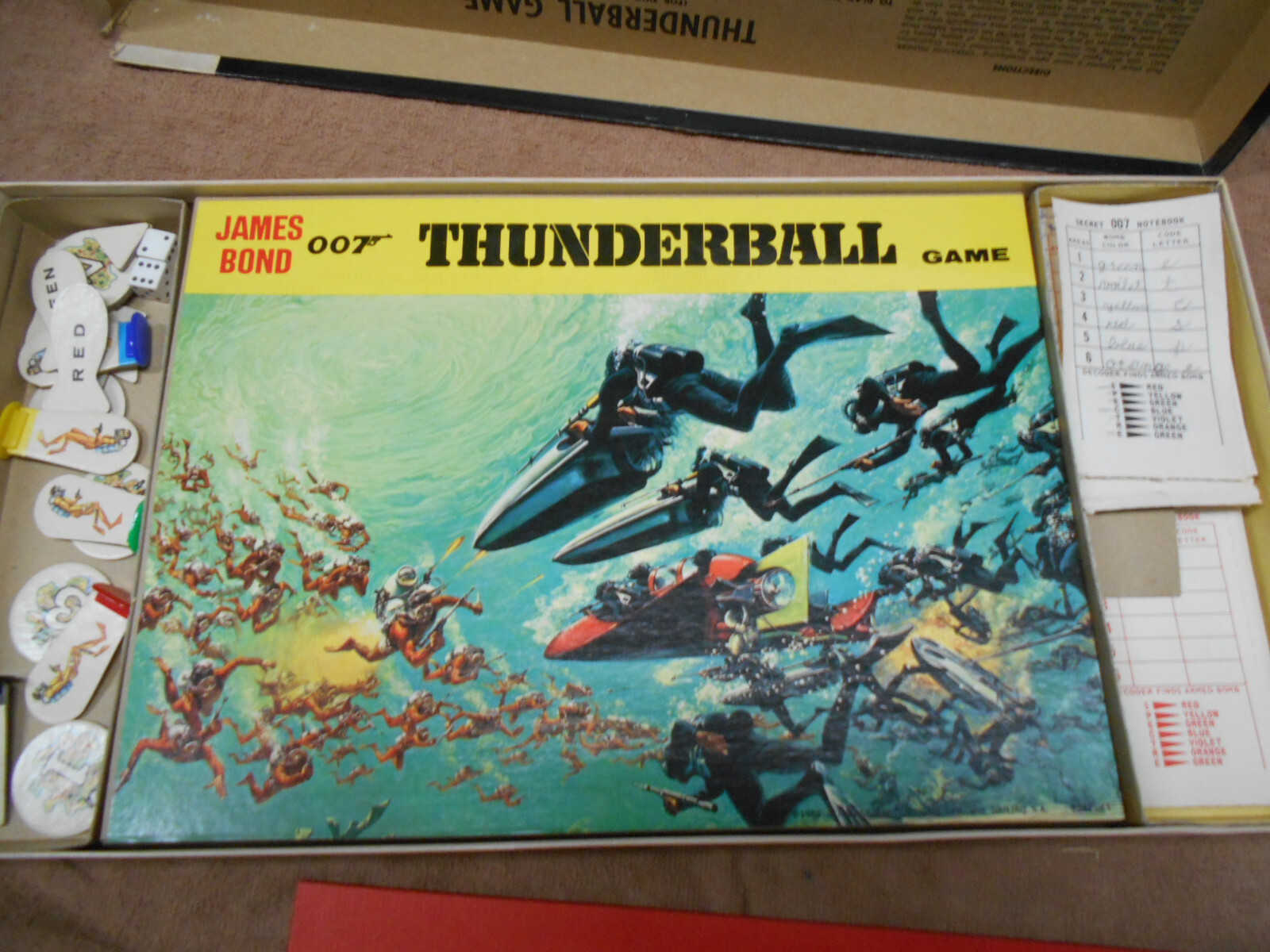Vintage Milton Bradley No.4547 Sean Connery James Bond 007 “Thunderball” Game