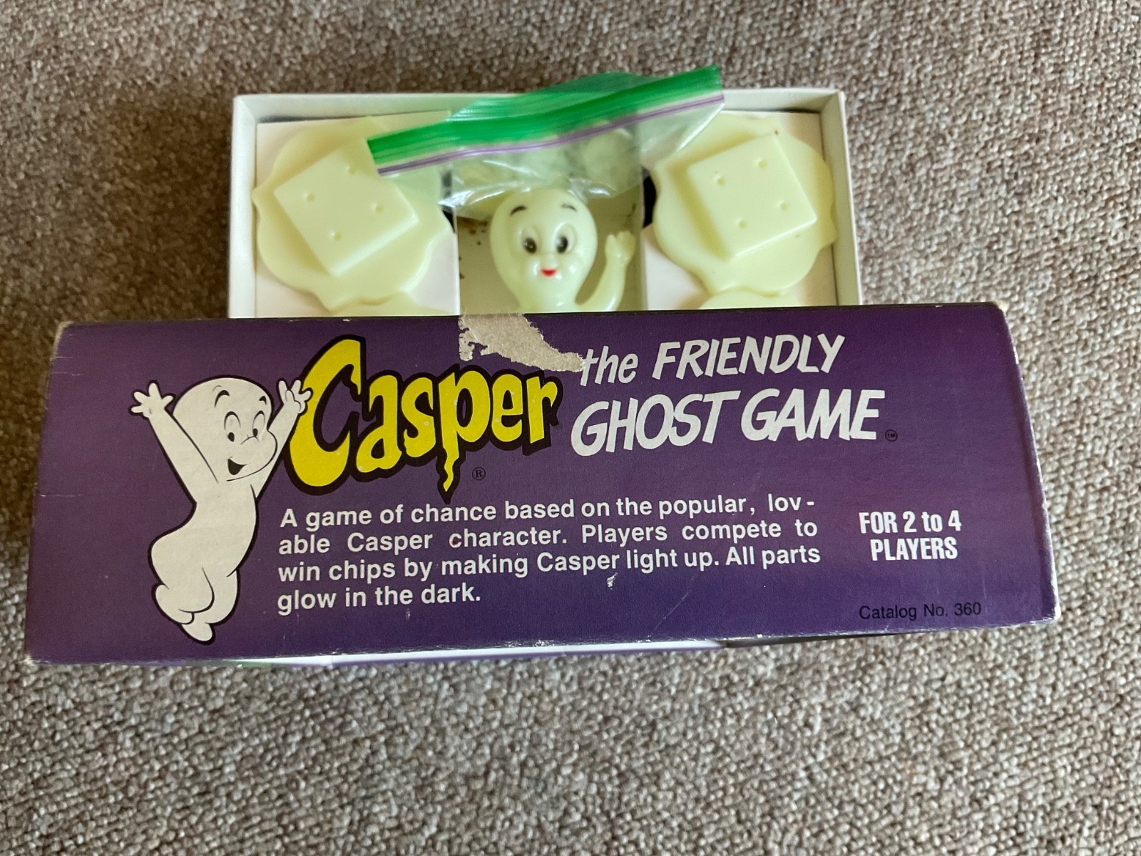 VINTAGE 1974 CASPER THE FRIENDLY GHOST GAME COOTIE COMPANY 100% Rare! Tested