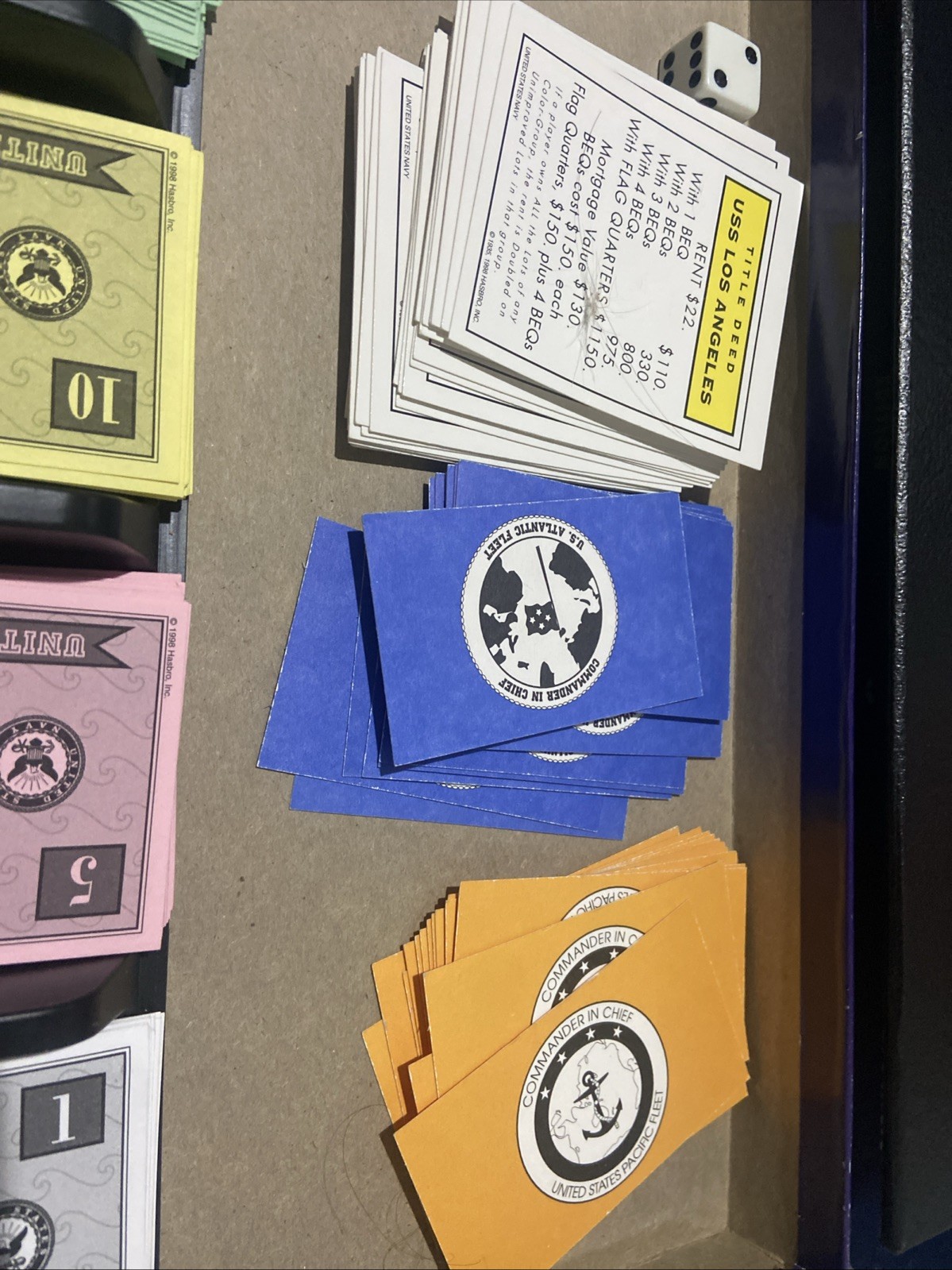 Monopoly United States Navy Edition Board Game 8 Pewter Tokens 2000 Read Desc.