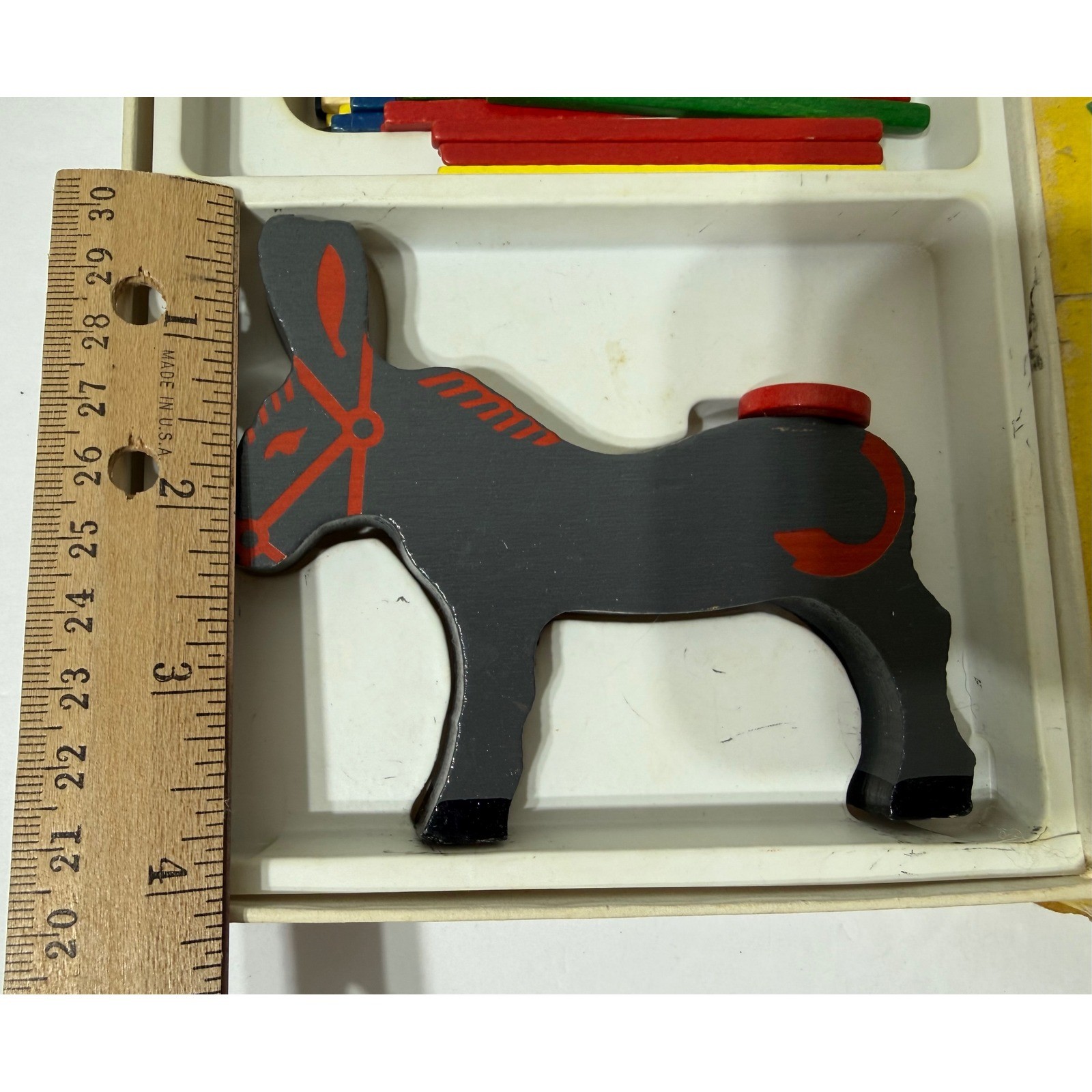 Vintage Lustiger Packesel Spiele Schmidt Wooden Donkey Stacking Game W. Germany