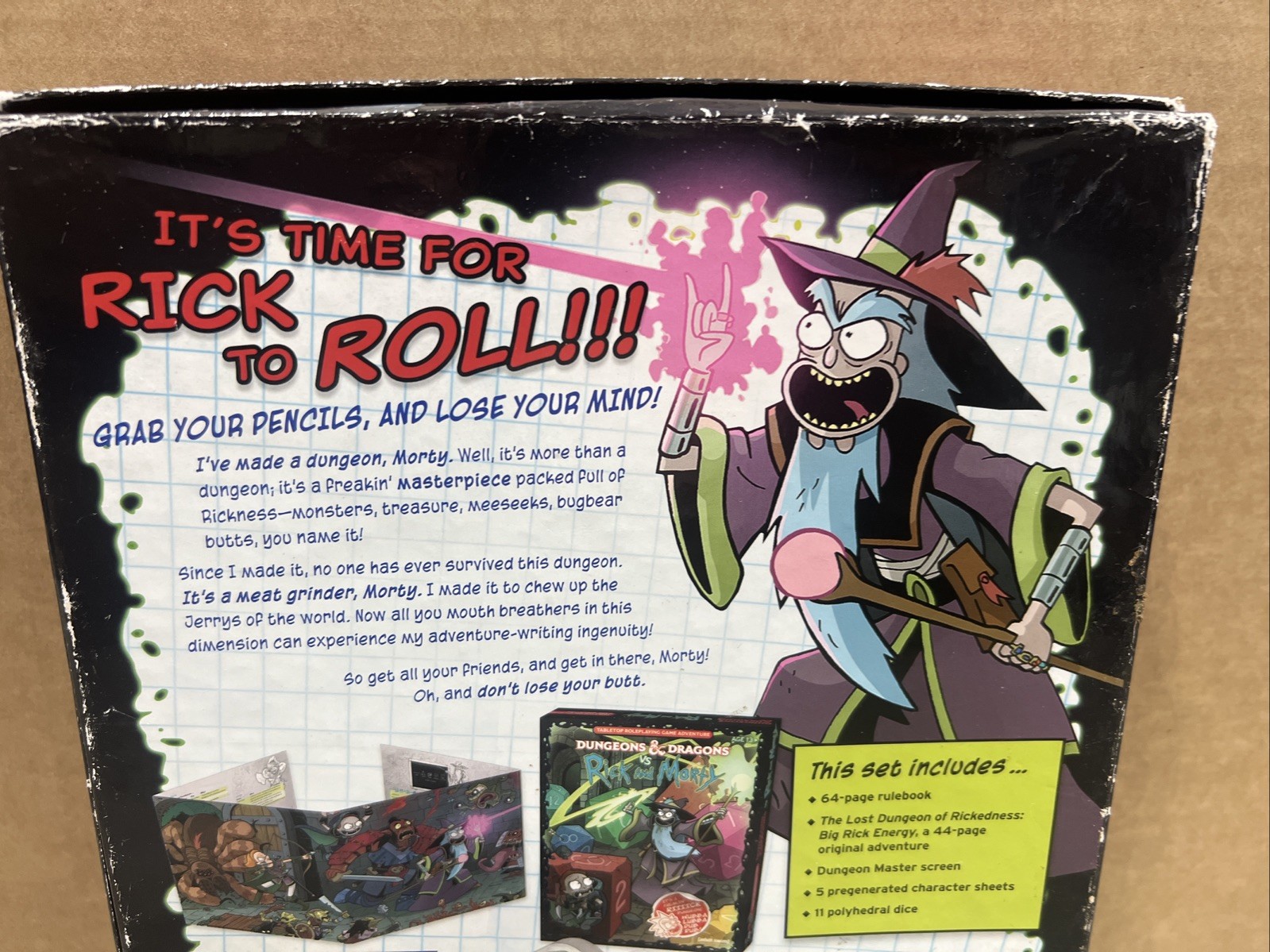Dungeons And Dragons VS Rick And Morty D&D Tabletop Role Playing Game -COMPLETE!