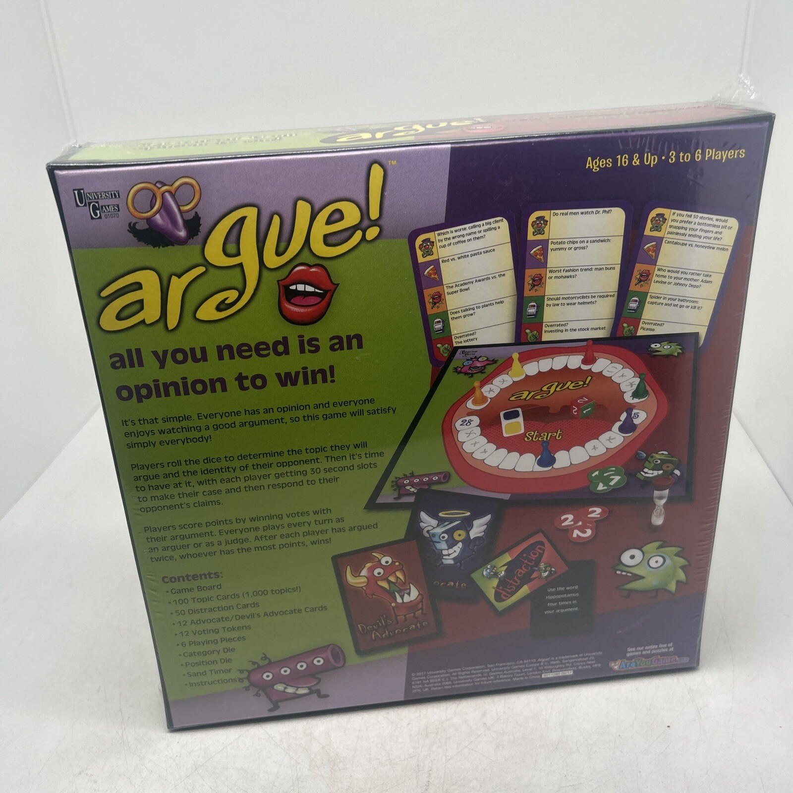 Argue Multi Player Party Game University Games Perfect Ice Breaker Board Game