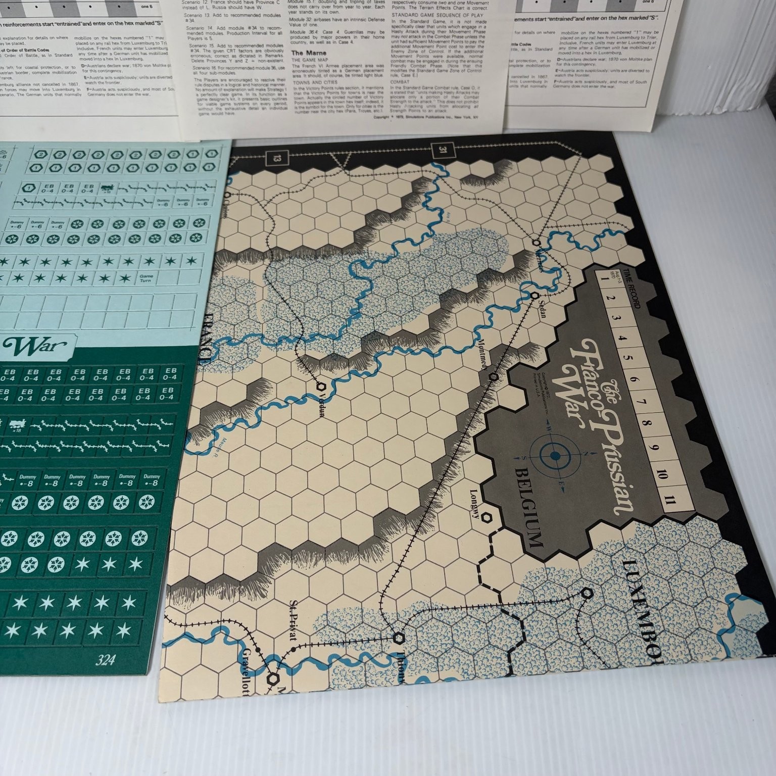 Franco-Prussian War SPI Wargame Board Game 2 Players 1970 Unpunched Unplayed