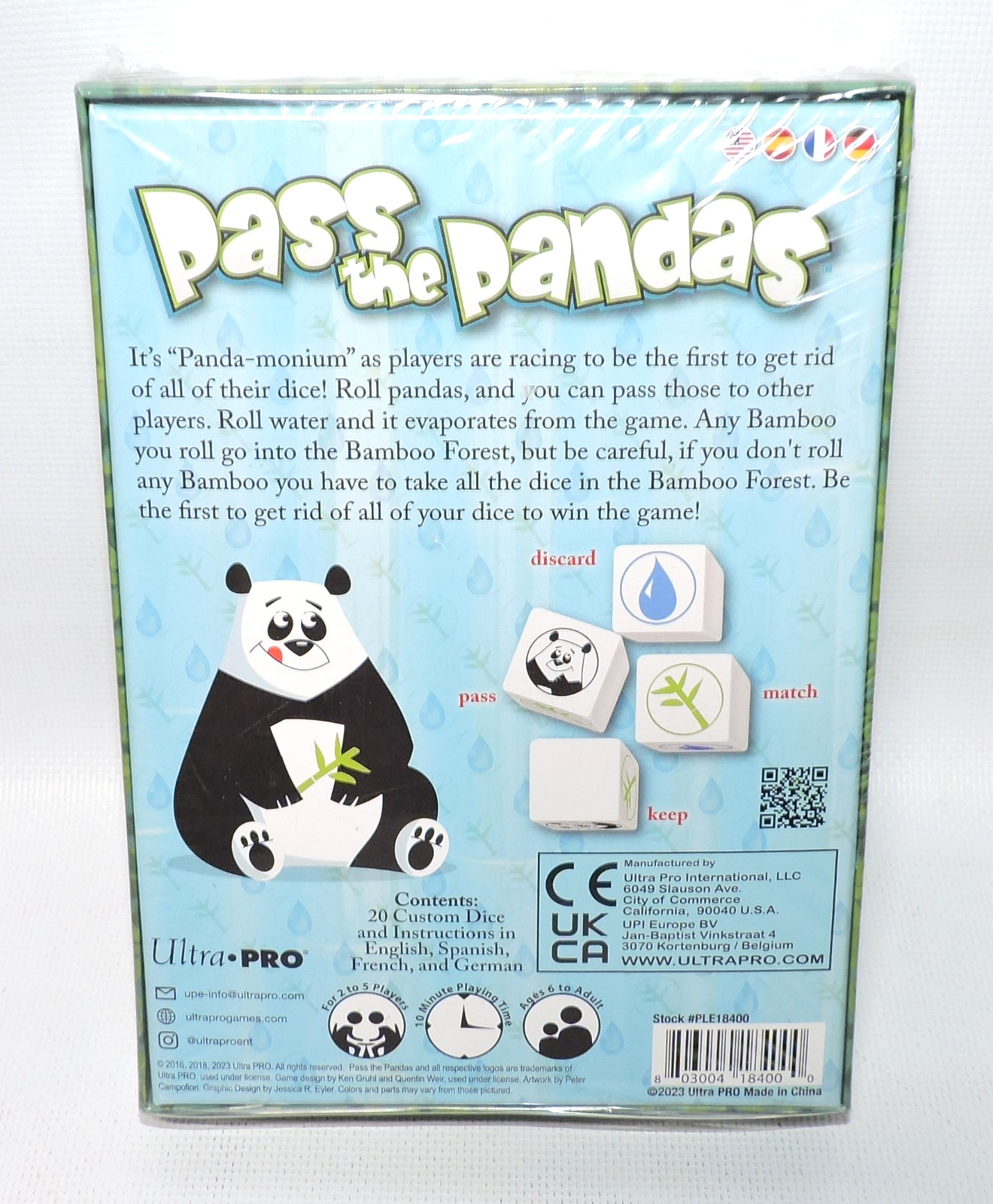 Pass The Pandas Dice Rolling Game Family Friendly Activity Ultra Pro NEW, SEALED