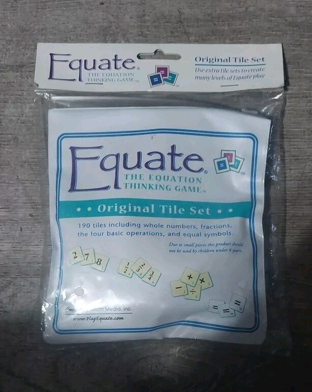 Equate The Equation Thinking Maths Game Pieces New
