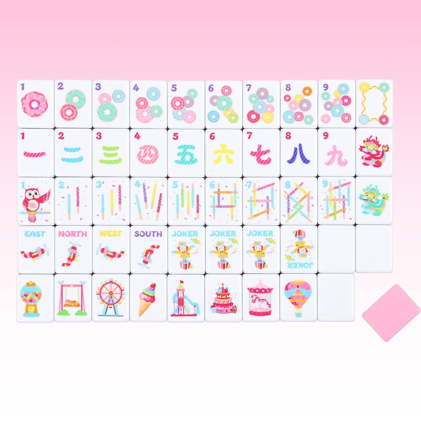 My Mahjong Trove 160 Pink American Mahjong Game Set with Accessories