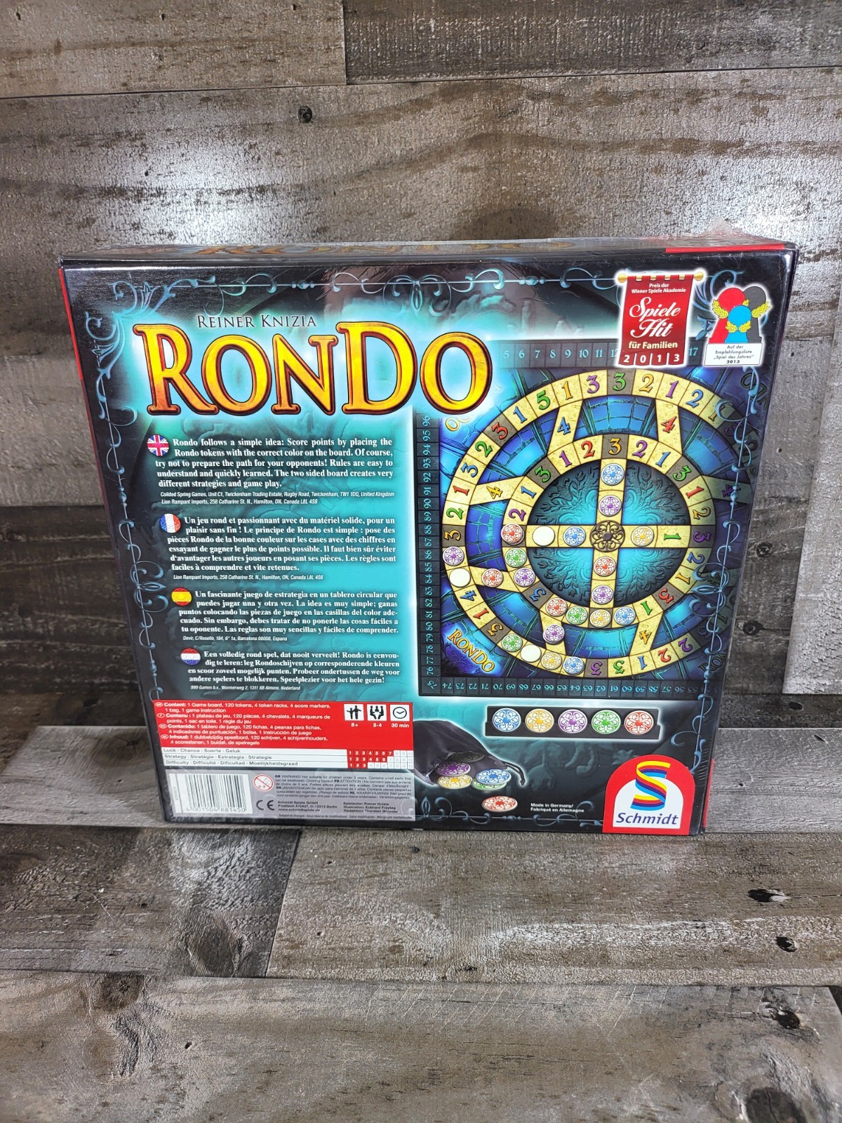 Sealed! RONDO Board Game Schmidt Reiner Knizia 2012 Abstract Strategy