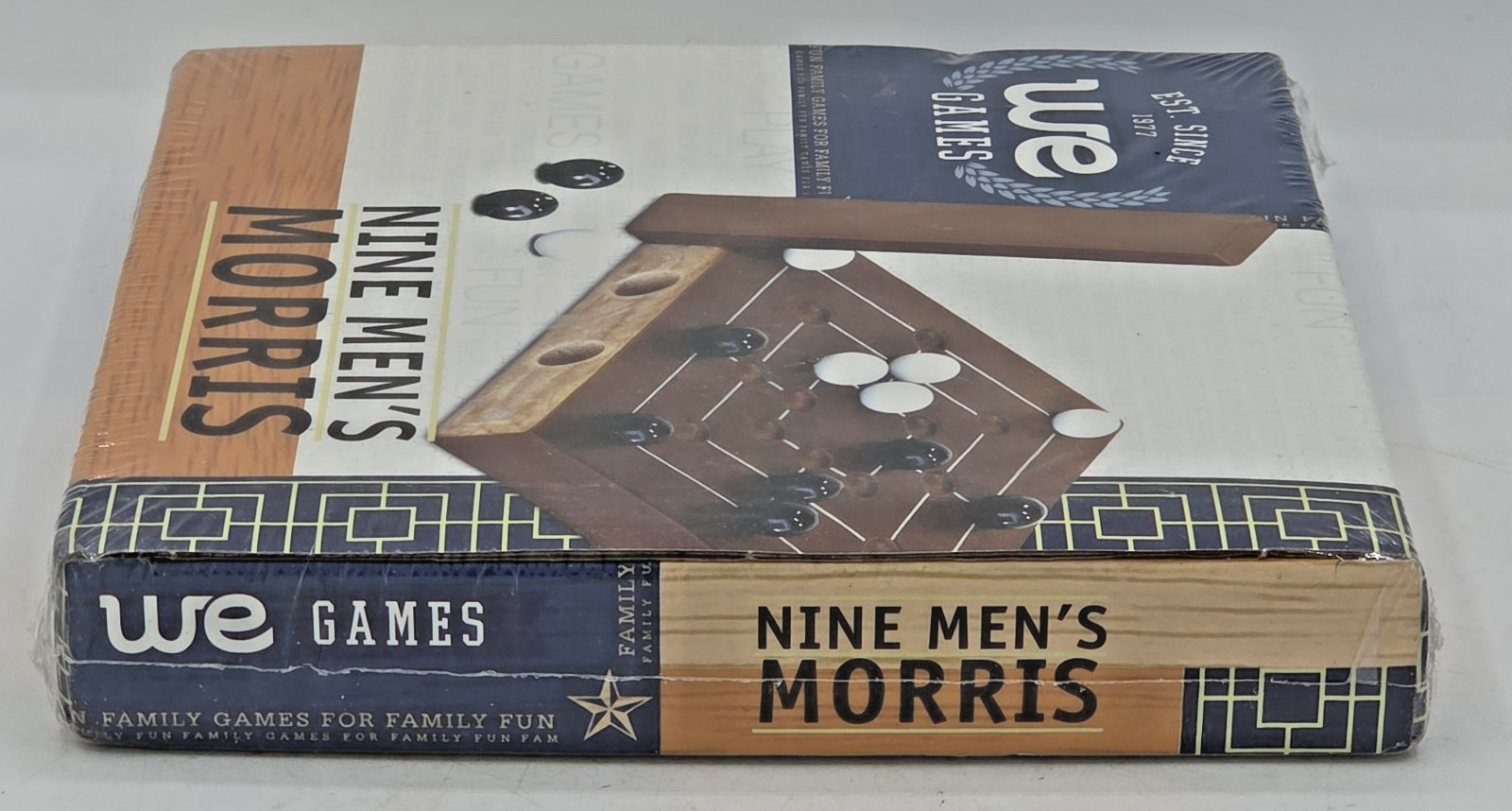 NEW Nine Men’s Morris Wooden Travel Game Set w/ Marbles WE Games ⚡FREE SHIP⚡