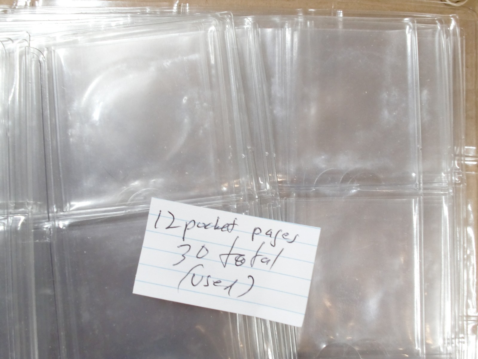 POGS/MILKCAPS POG PAGES/SHEETS 26 TOTAL USED. THESE ARE 12 POCKET PAGES