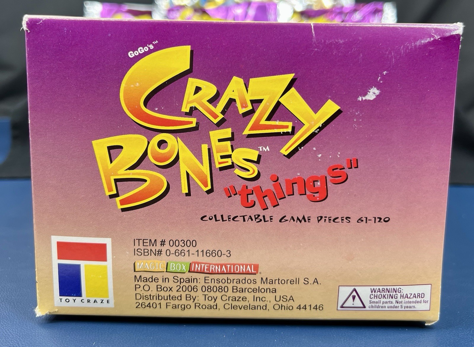 10 Sealed Packs GoGo’s Crazy Bones Things & Empty Display Box