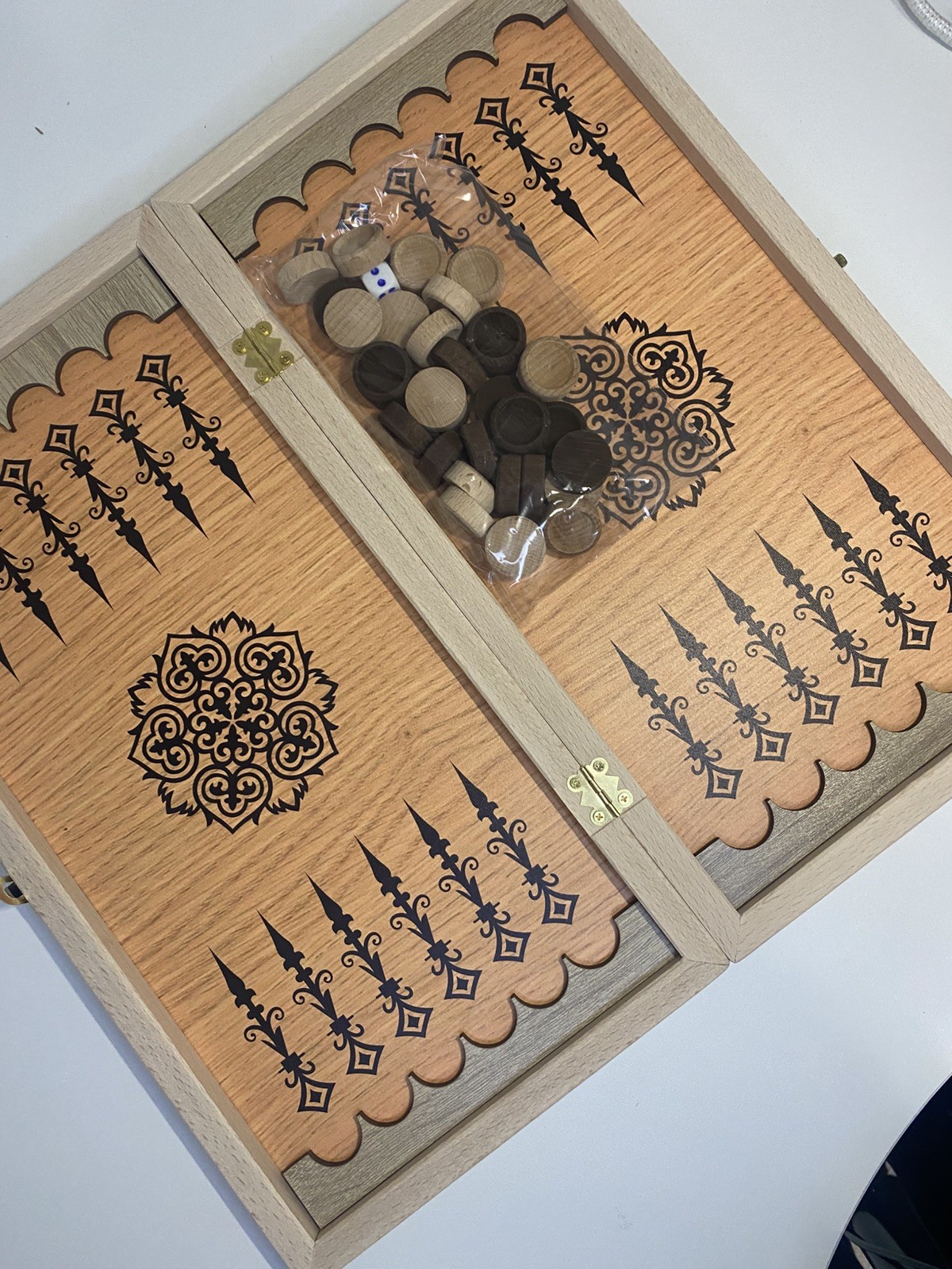 backgammon Handmade Wooden Backgammon Set “eastern” – Large Board 40-40 см
